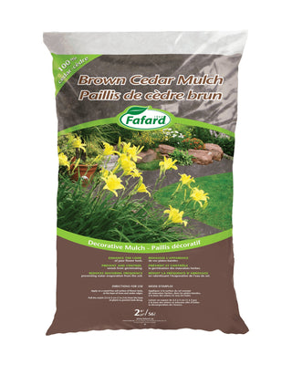 Brown Cedar Mulch 56L (2 ft³) – Fafard
