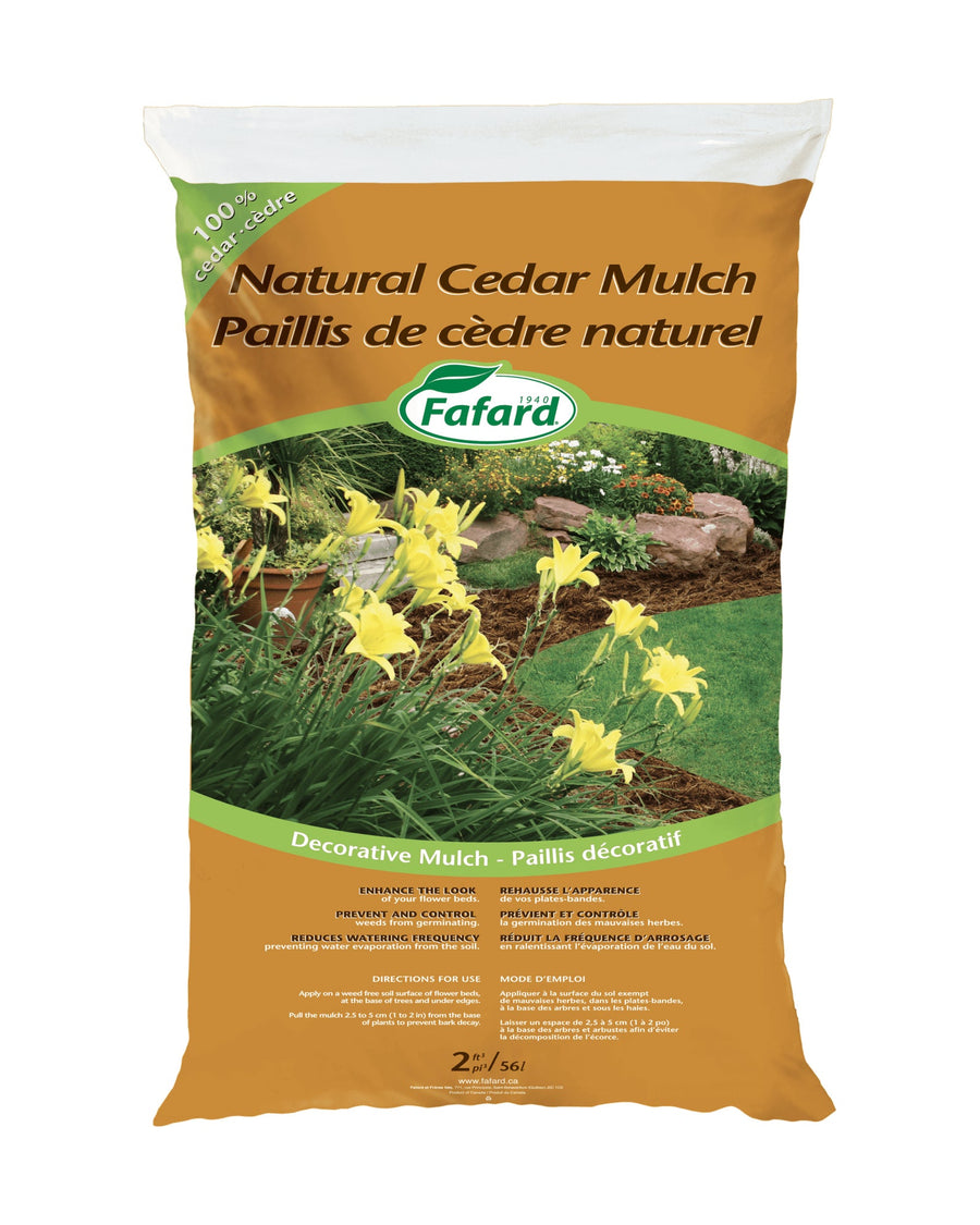 Paillis de cèdre naturel Fafard — photo sur fond blanc
