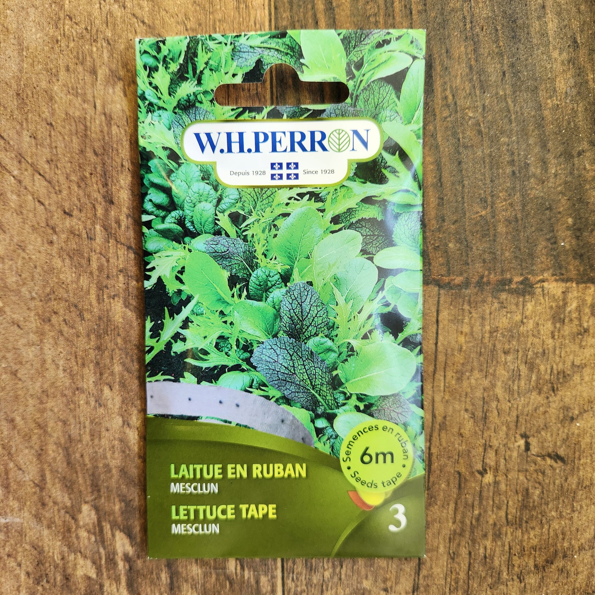 Laitue mesclun sur ruban
