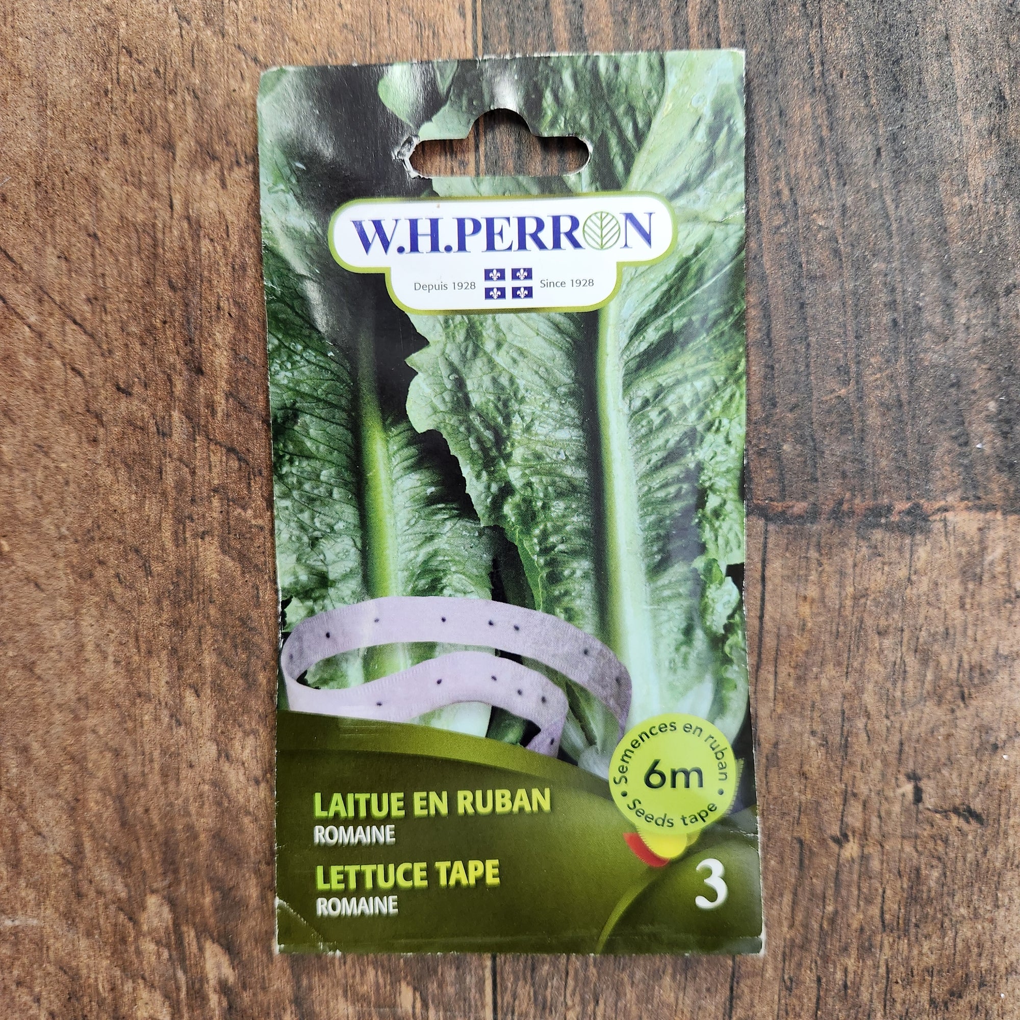 Laitue romaine sur ruban
