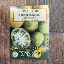 Organic green tomato 'Green Zebra'