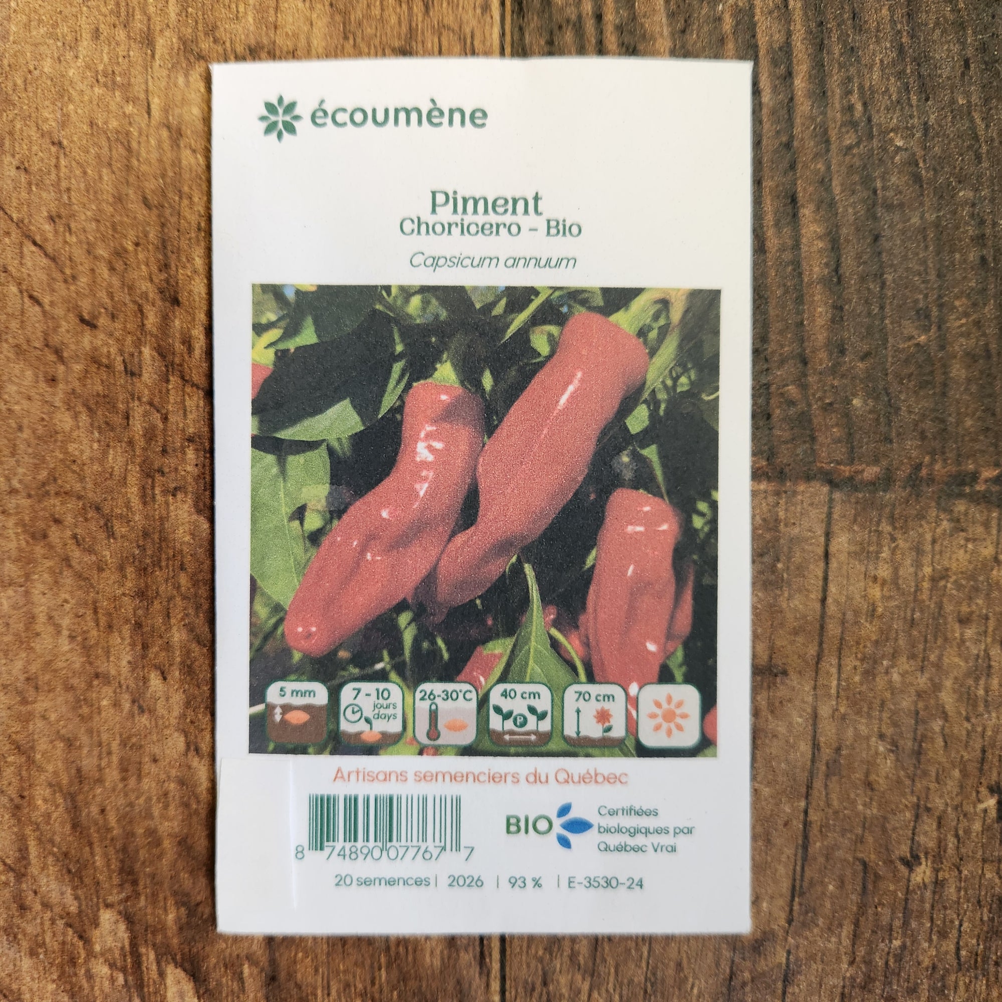 Piment fort 'Choricero' bio