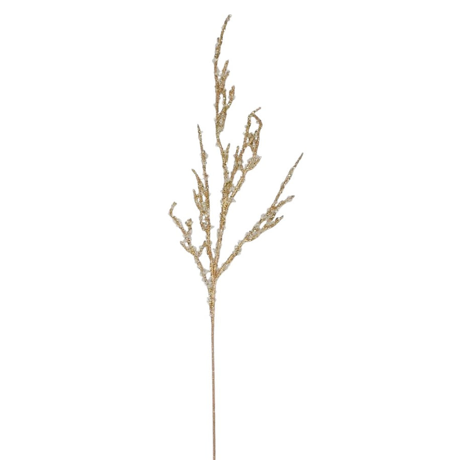 Branche de cristal — Doré sur fond blanc