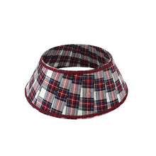 Cache-pied de sapin à carreaux – Rouge / Bleu