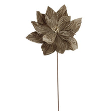 Tige de poinsettia en velours scintillant