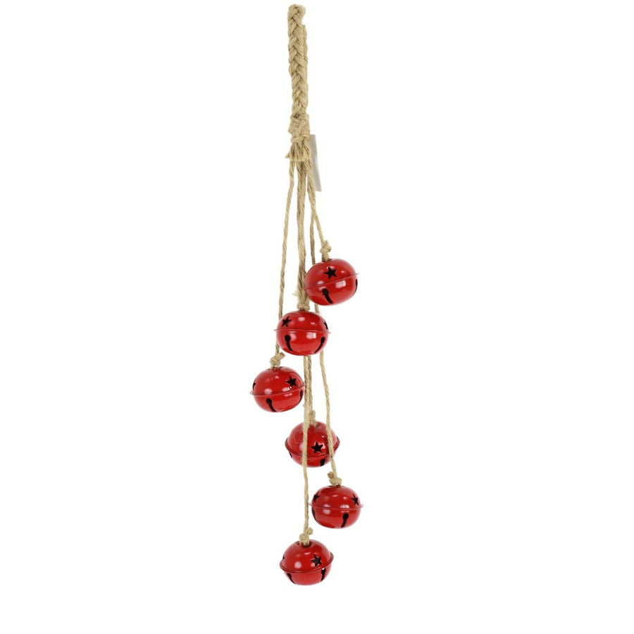 Ornement cloche suspendu — Blanc / Naturel sur fond blanc