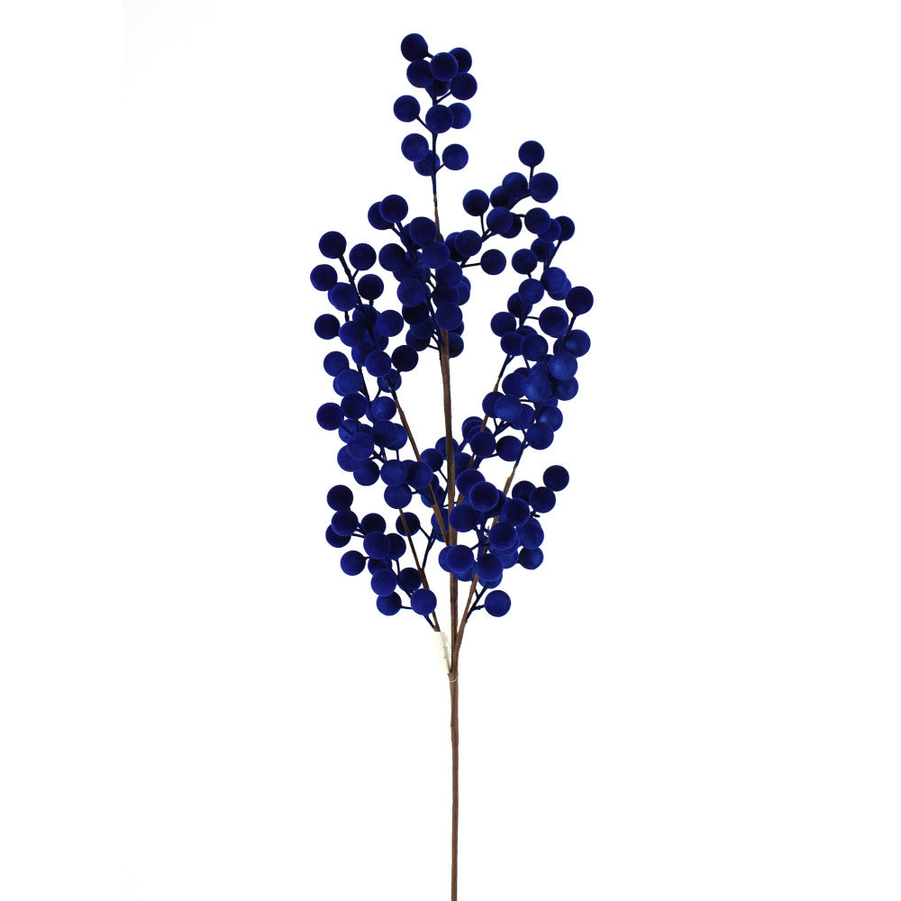Tige de baies floquées – Bleu