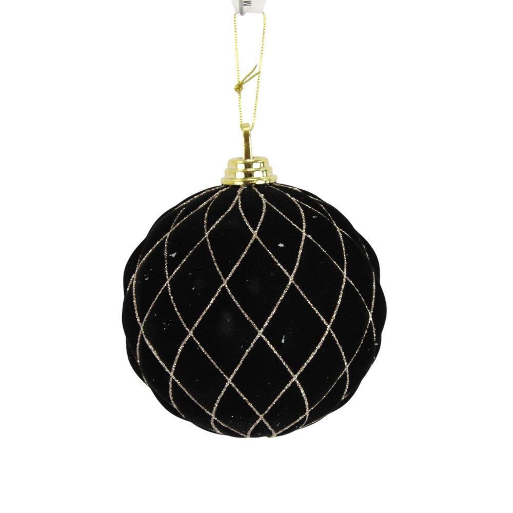 Boule floquée – Noir / Doré