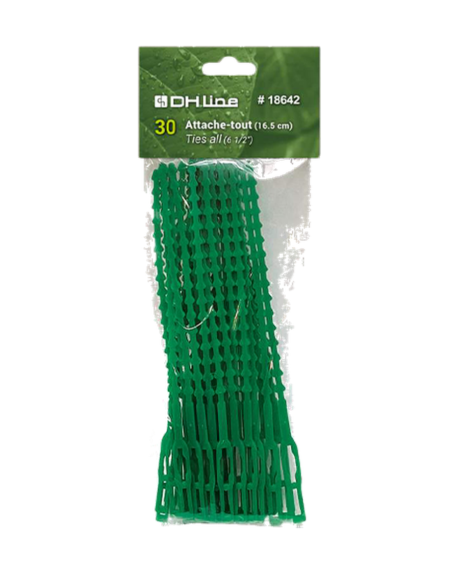 Attaches-tout 16,5 cm pour plantes et supports de jardin — photo sur fond blanc
