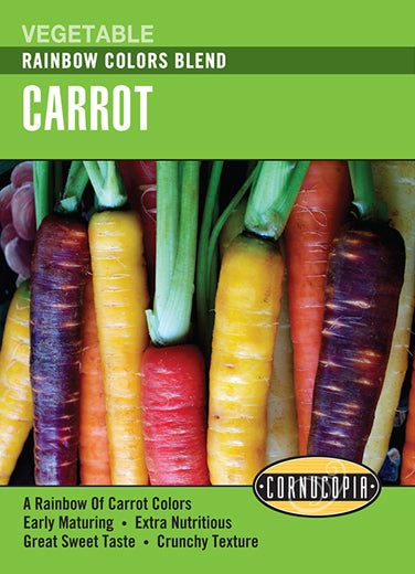 Visuel officiel de Cornucopia associé aux semences de Carotte Multicolor, référence CS314. Cette référence propose un mélange de carottes de différentes couleurs. Il permet de diversifier les récoltes dans un même rang et de varier la présentation des légumes frais ou cuits. Cette image accompagne la fiche de cette sélection et permet de repérer le produit correspondant dans le catalogue de semences.