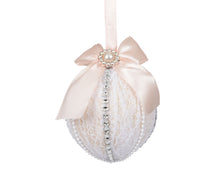 Boule de Noël perlée avec nœud – Perle
