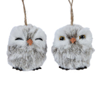 Ornement hibou de Noël – Gris