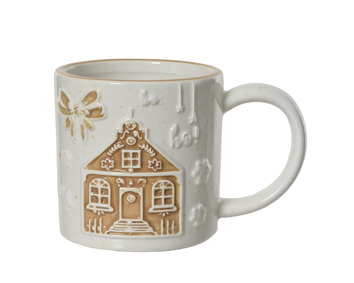 Tasse de Noël maisons en pain d’épice – Blanc