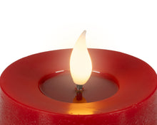 Ensemble de 3 bougies LED pilier – Rouge