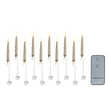 Ensemble de 10 bougies LED pour sapin – Or