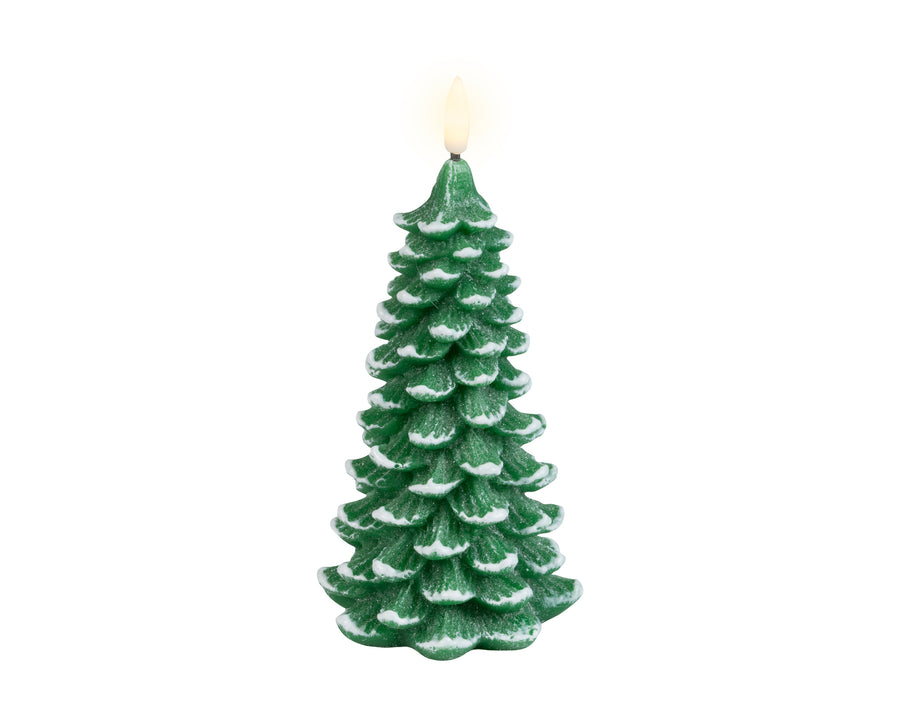 Bougie LED sapin à flamme mobile – Vert