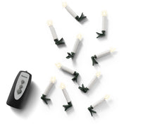 Ensemble de 10 bougies LED pour sapin – Blanc