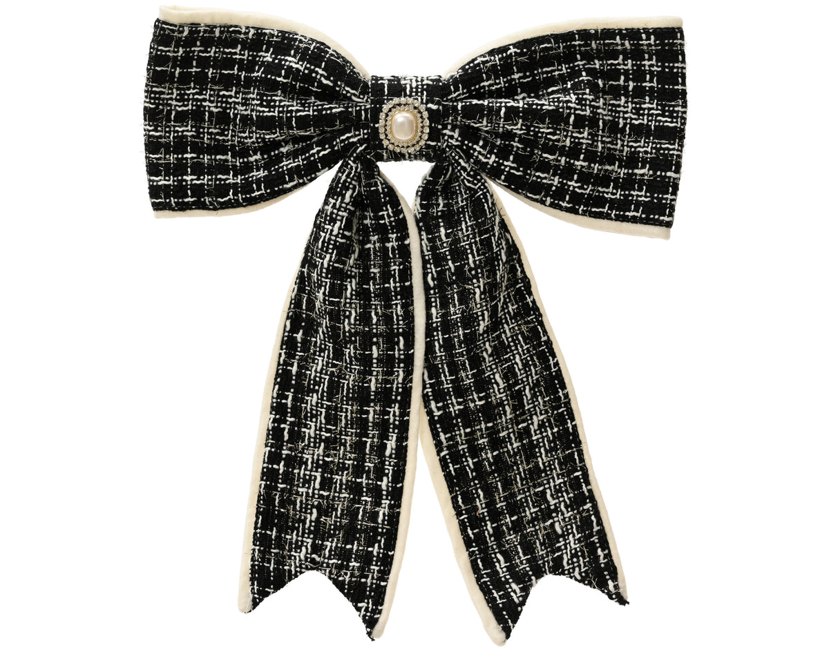 Nœud de Noël à strass – Noir
