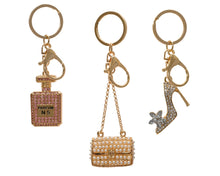 Porte-clés bijou à strass – Doré
