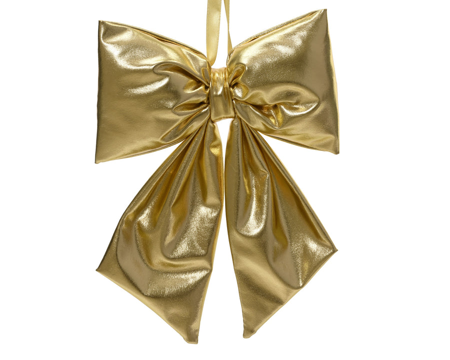 Nœud de Noël métallisé – Doré