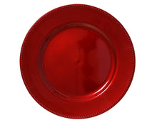 Assiette de présentation de Noël laquée – Doré et rouge