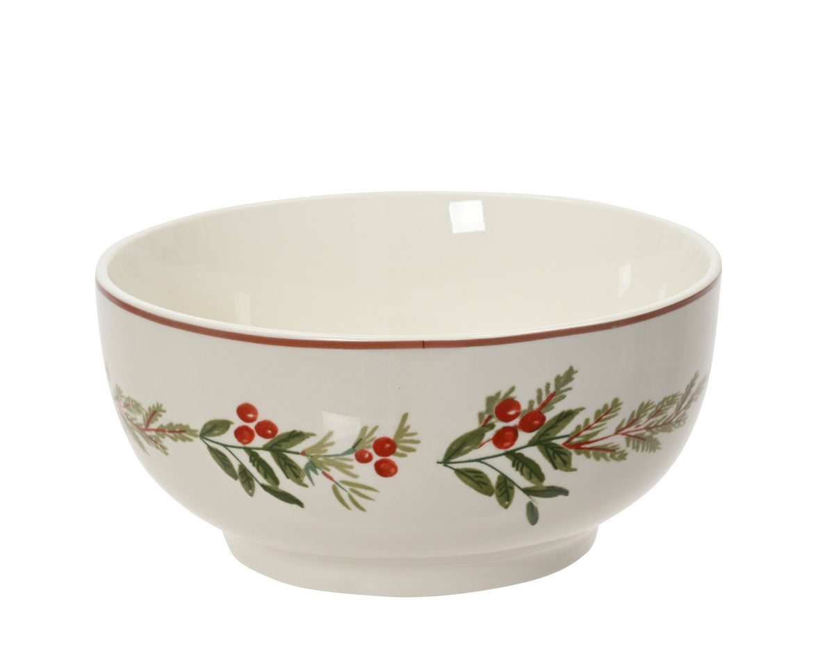 Bol de Noël au houx – Blanc