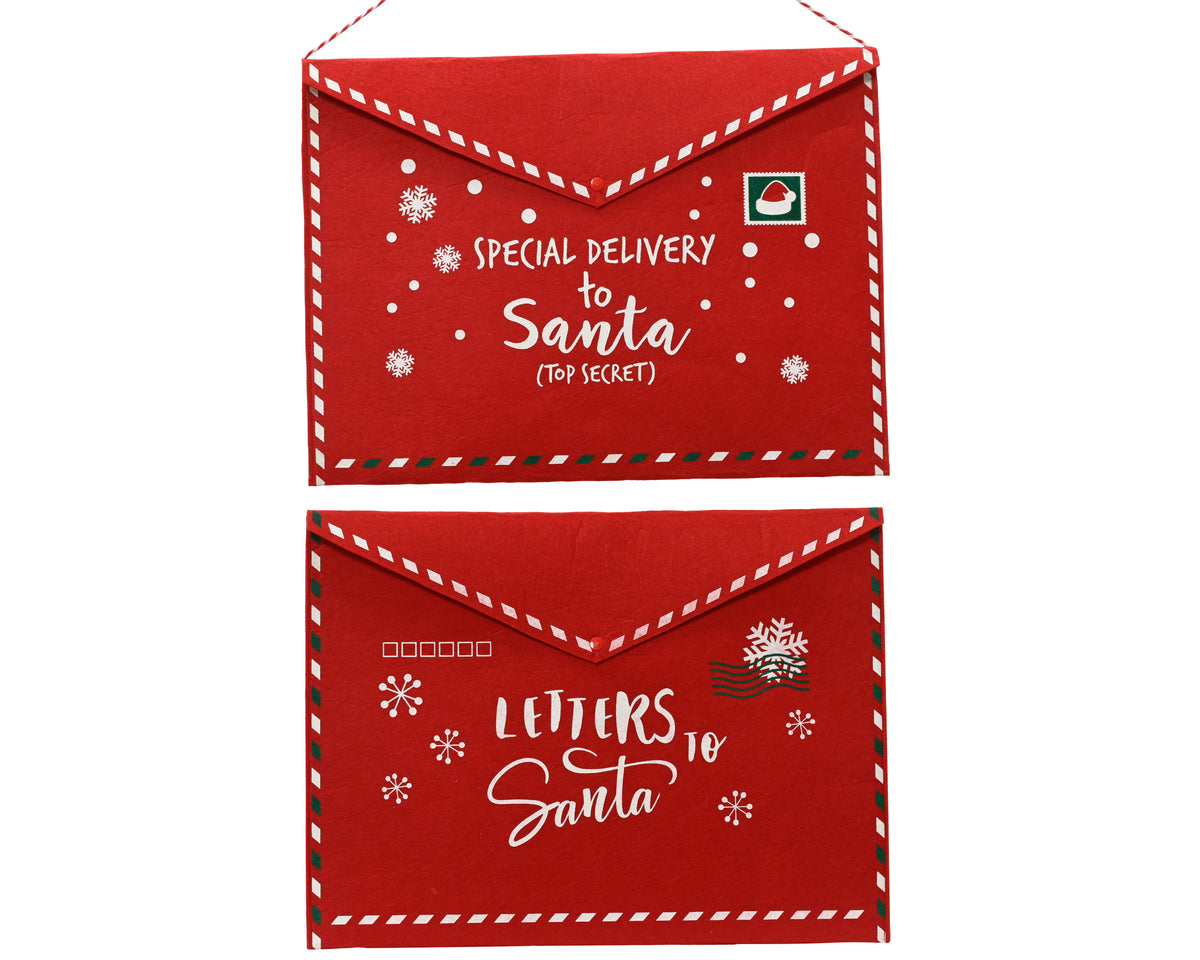 Lettre décorative du Père Noël – Rouge
