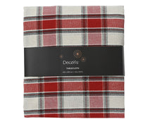 Nappe de Noël en coton tartan – Rouge et vert