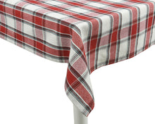 Nappe de Noël en coton tartan – Rouge et vert