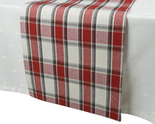 Chemin de table de Noël en coton tartan – Rouge et vert