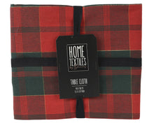 Nappe de Noël en coton tartan – Rouge et vert