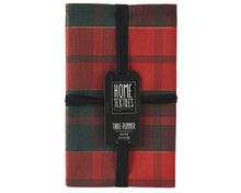 Chemin de table de Noël en coton tartan – Rouge et vert