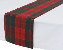 Chemin de table de Noël en coton tartan – Rouge et vert