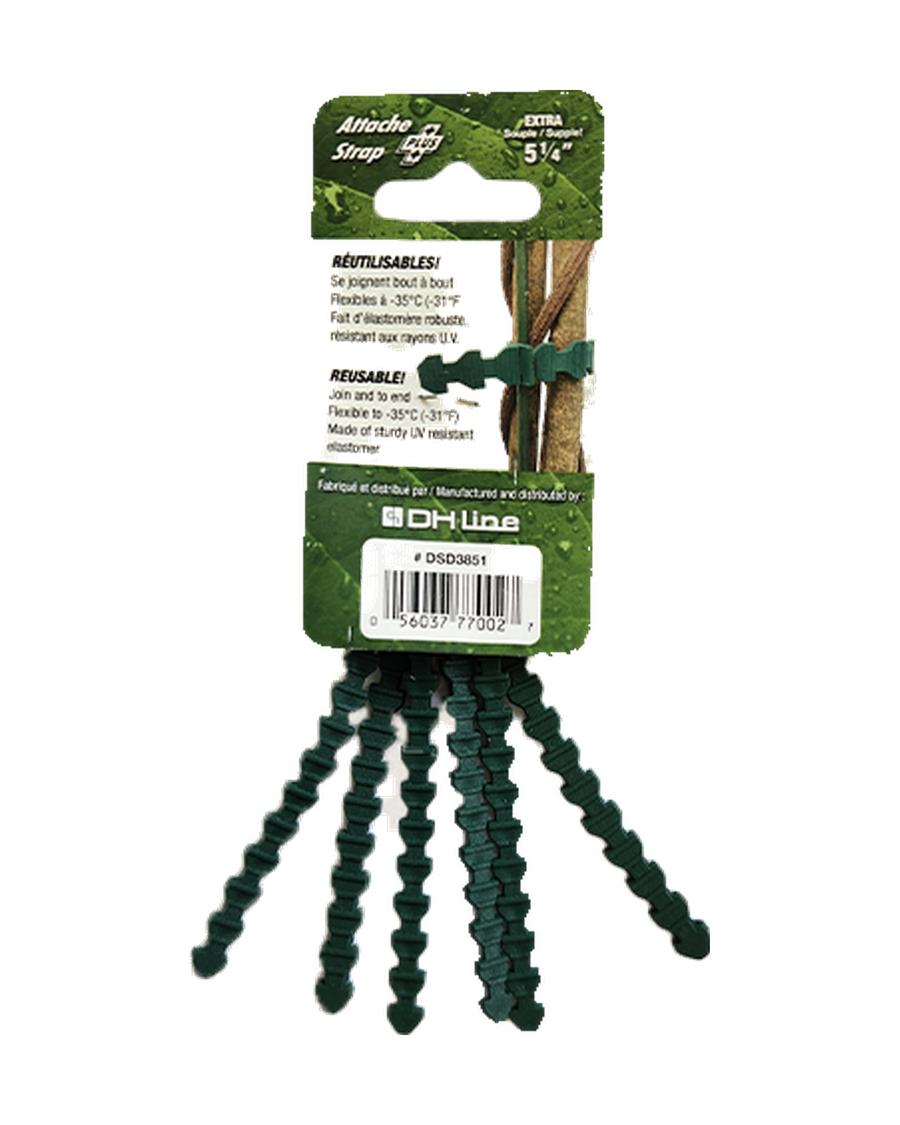 Attaches souples 13,3 cm pour plantes et tuteurs — photo sur fond blanc