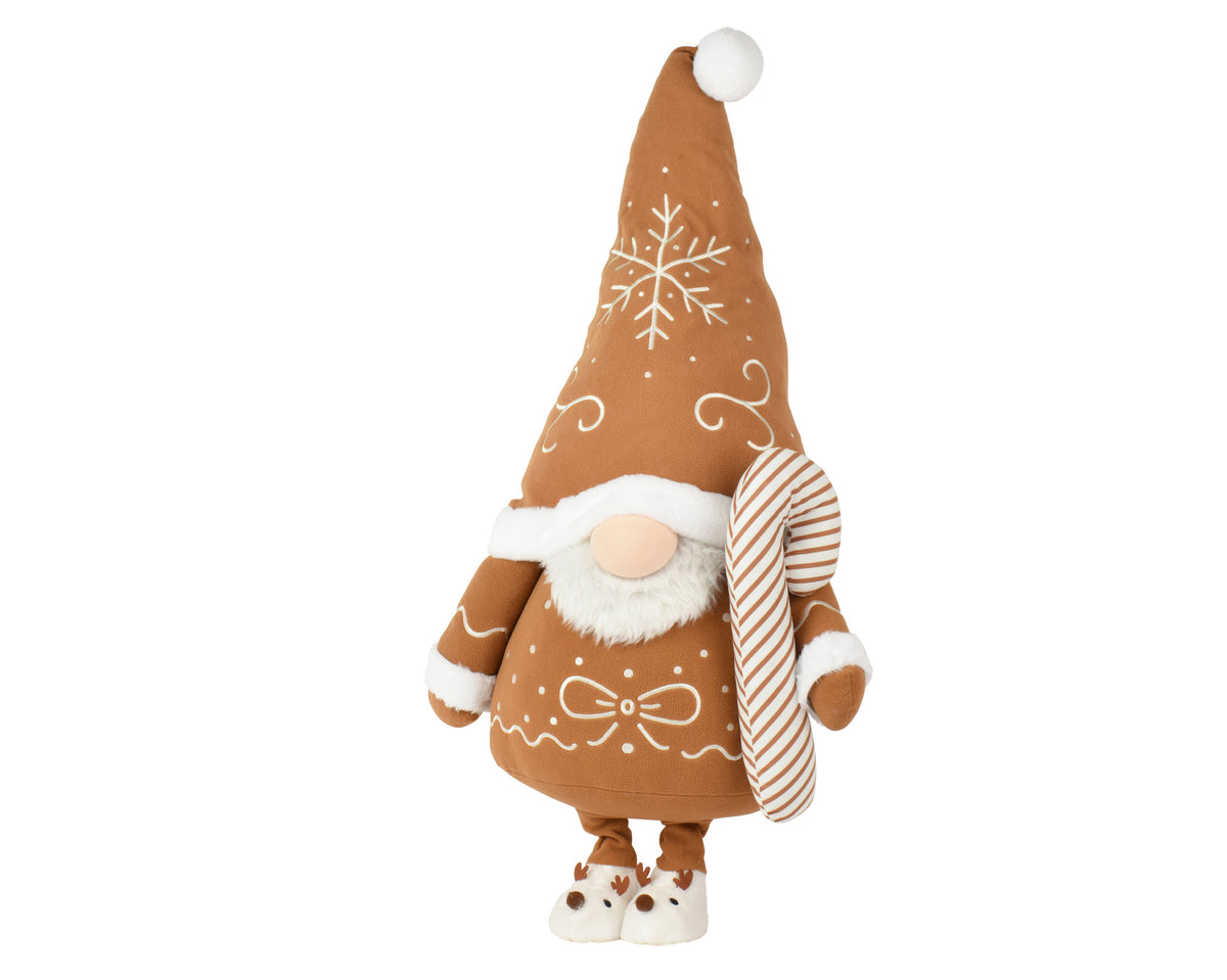 Gnome de Noël géant à bonnet pointu – Brun