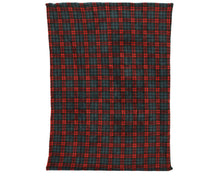 Plaid de Noël tartan foncé – Rouge et vert