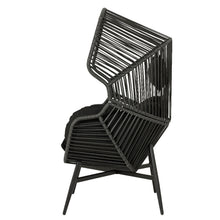 Chaise œuf en rotin noir – Collection Fermo