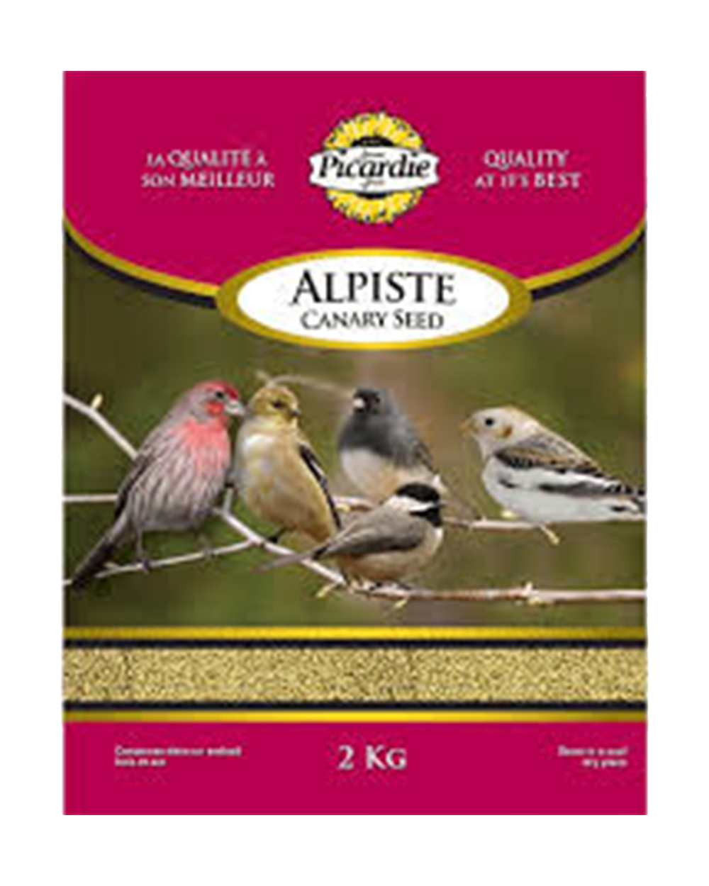 Graines d’alpiste pour oiseaux Picardie – 2 kg — photo sur fond blanc