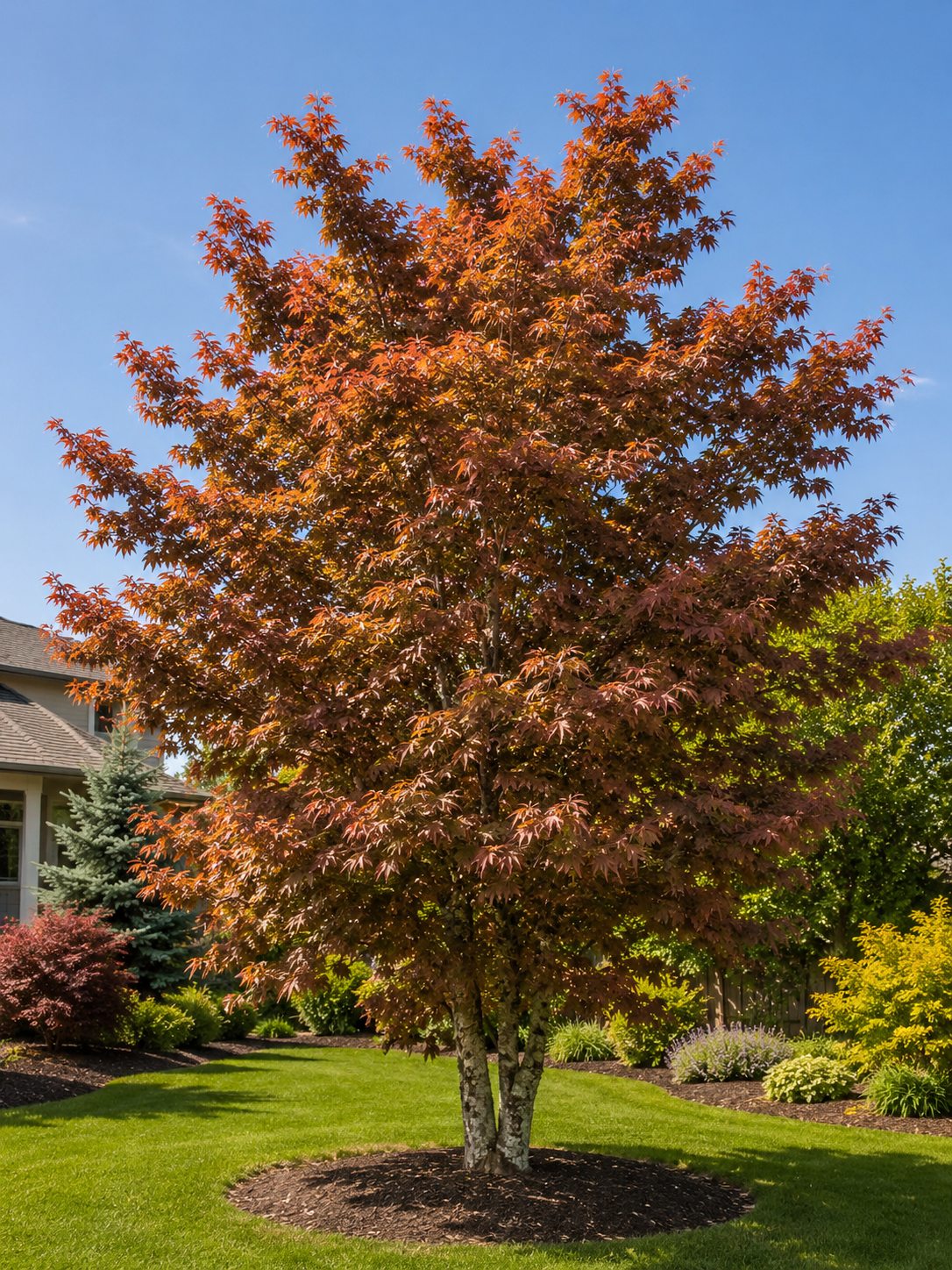 Érable Northern Glow® (<em>Acer pseudosieboldianum</em> × <em>Acer palmatum</em> ‘Hasselkus’)