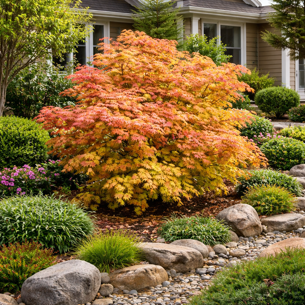 Acer shirasawanum 'Autumn Moon'
