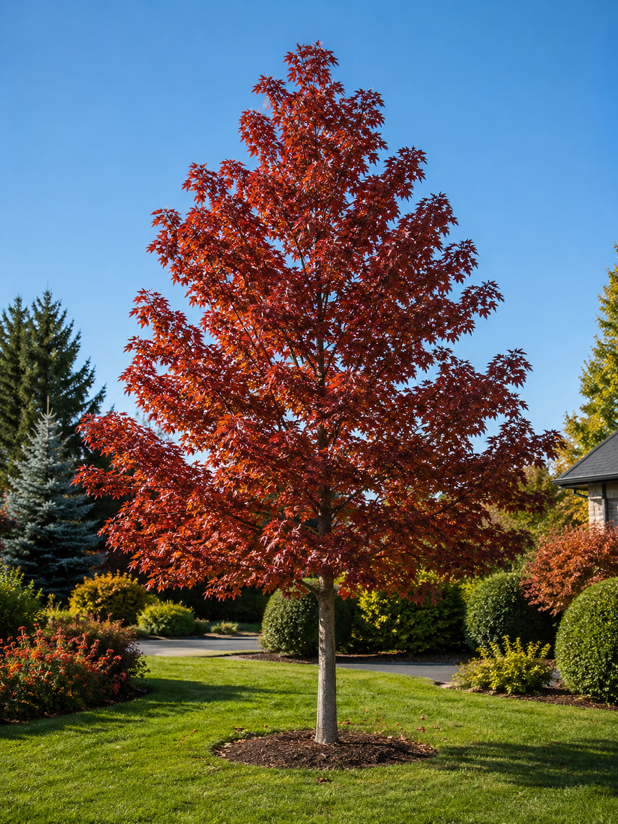 Acer truncatum × platanoides 'Crimson Sunset'