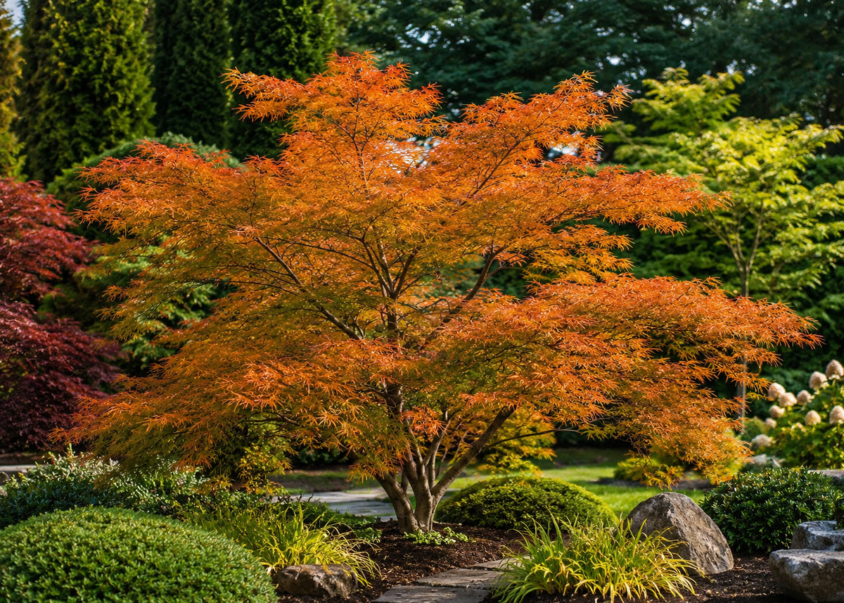 Érable hybride Cascadia (Acer × pseudosieboldianum ‘Cascadia’)