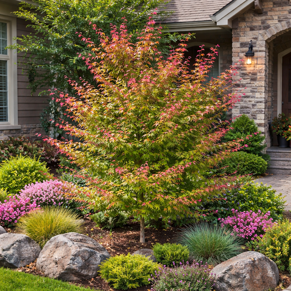 Acer × pseudosieboldianum 'First Flame'