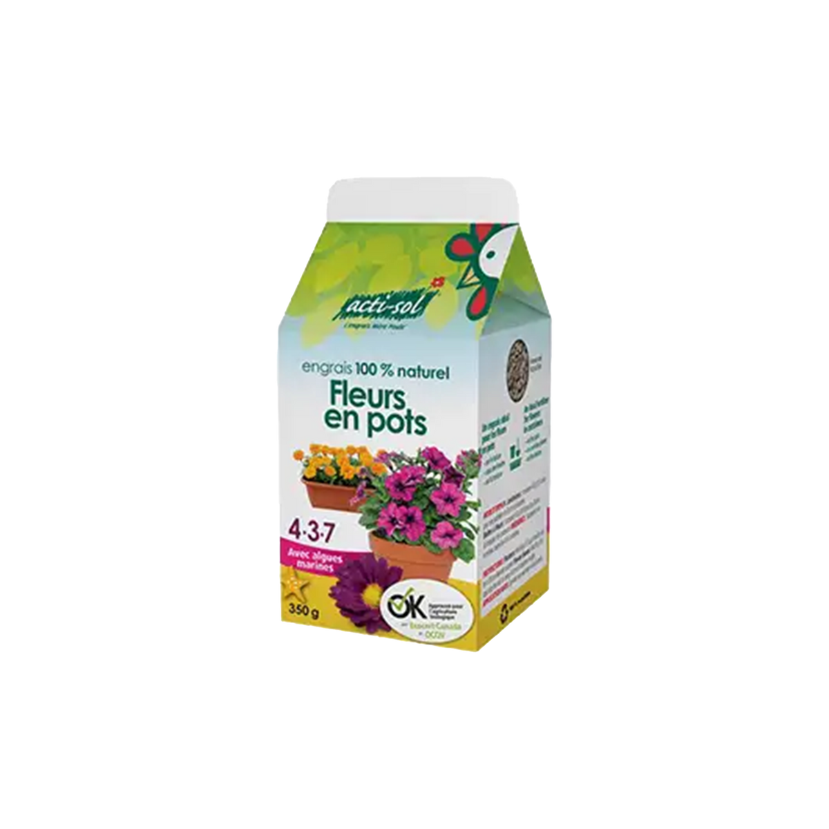 Acti-Sol Engrais Naturel à Saupoudrer – Fleurs Annuelles 4-3-7