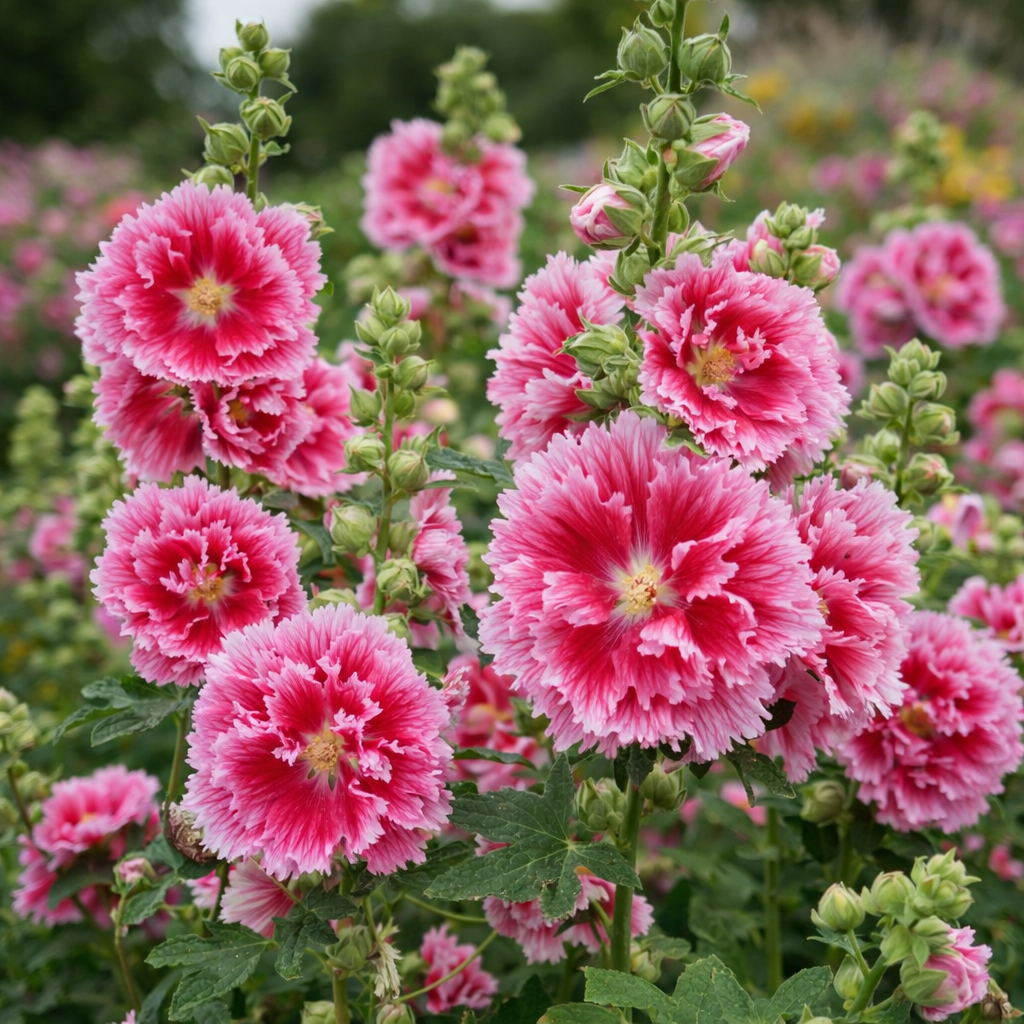 Alcea 'Fiesta Time'