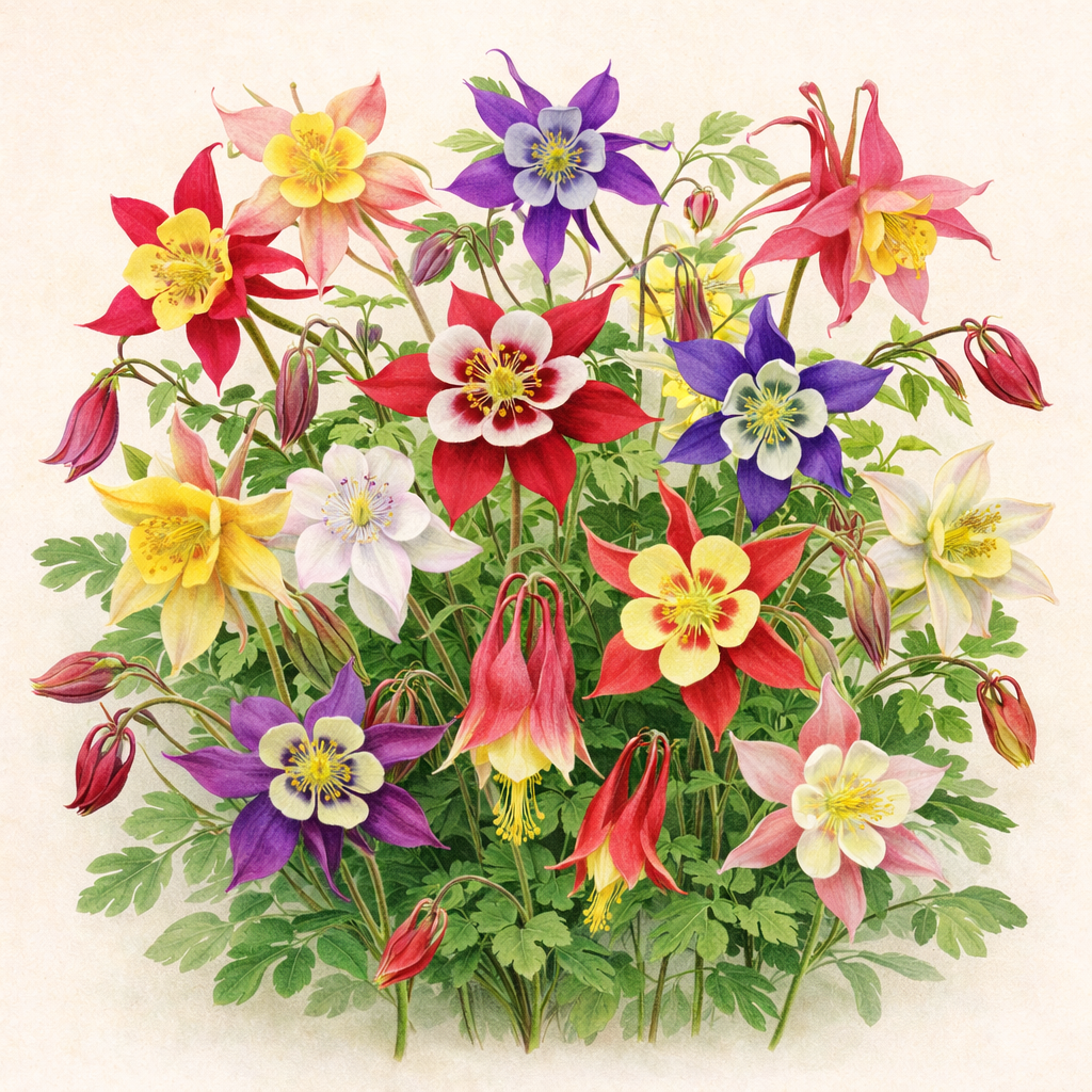 Semences Mélange d’ancolies (Aquilegia spp.)