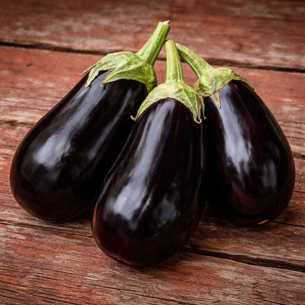 Organic 'Black' eggplant