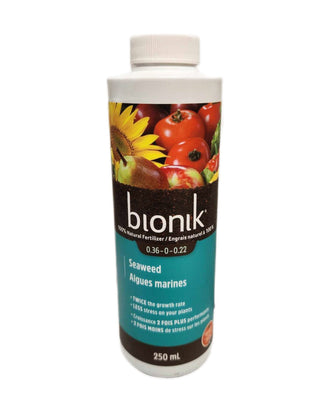 Engrais aux algues marines Bionik 0.36-0-0.22 — photo sur fond blanc