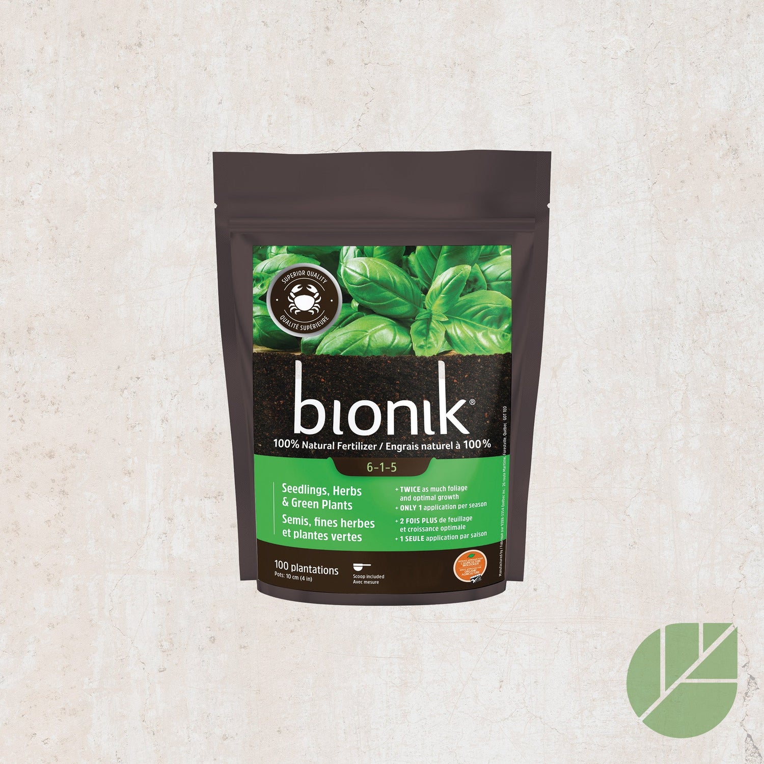 Natural fertilizer for seedlings, herbs and green plants Bionik 6-1-5
