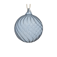 Boule de Noël en verre à tourbillon – Bleu